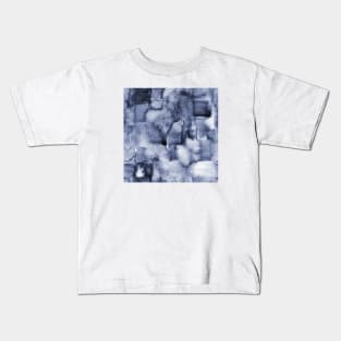 Indigo Blue Watercolor Abstract Kids T-Shirt